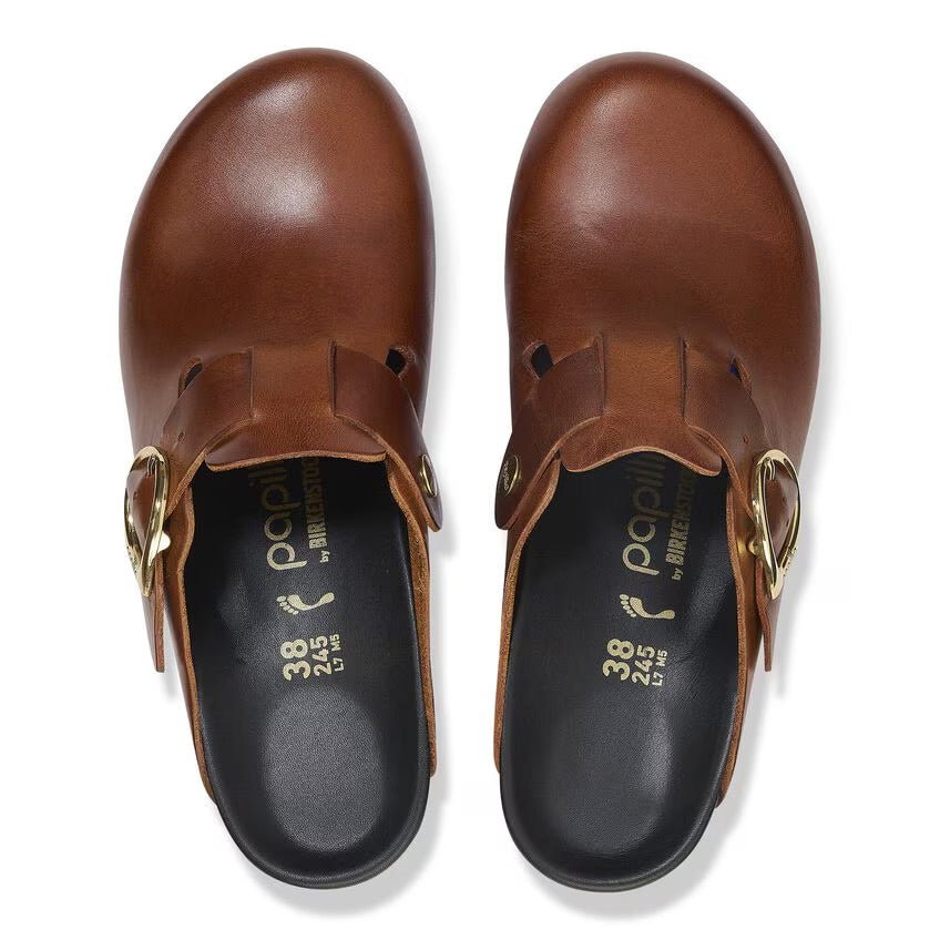 Birkenstock Papillio FANNY Ring-Buckle 1028441 Cognac | Cuir Exquisite Largeur Étroite - Boutique du Cordonnier