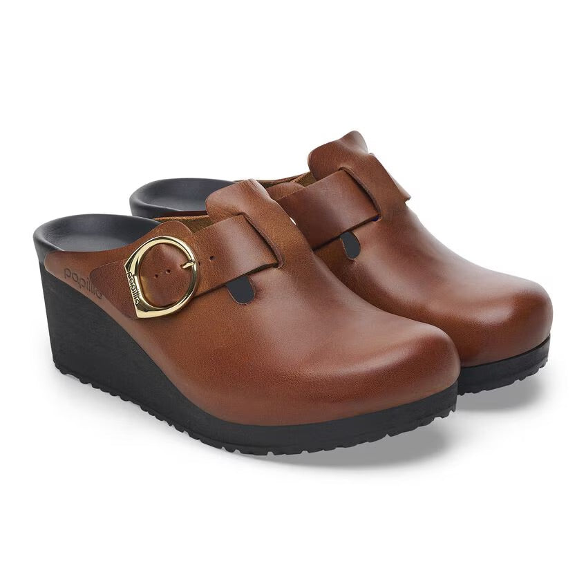 Birkenstock Papillio FANNY Ring-Buckle 1028441 Cognac | Cuir Exquisite Largeur Étroite - Boutique du Cordonnier