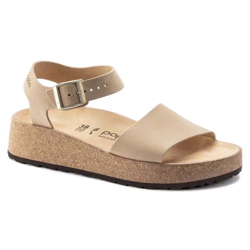 Birkenstock Papillio GLENDA 1022966 Sandcastle | Nubuck Largeur Étroite - Boutique du Cordonnier