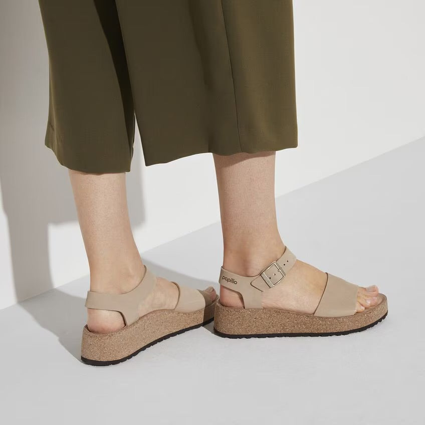 Birkenstock Papillio GLENDA 1022966 Sandcastle | Nubuck Largeur Étroite - Boutique du Cordonnier