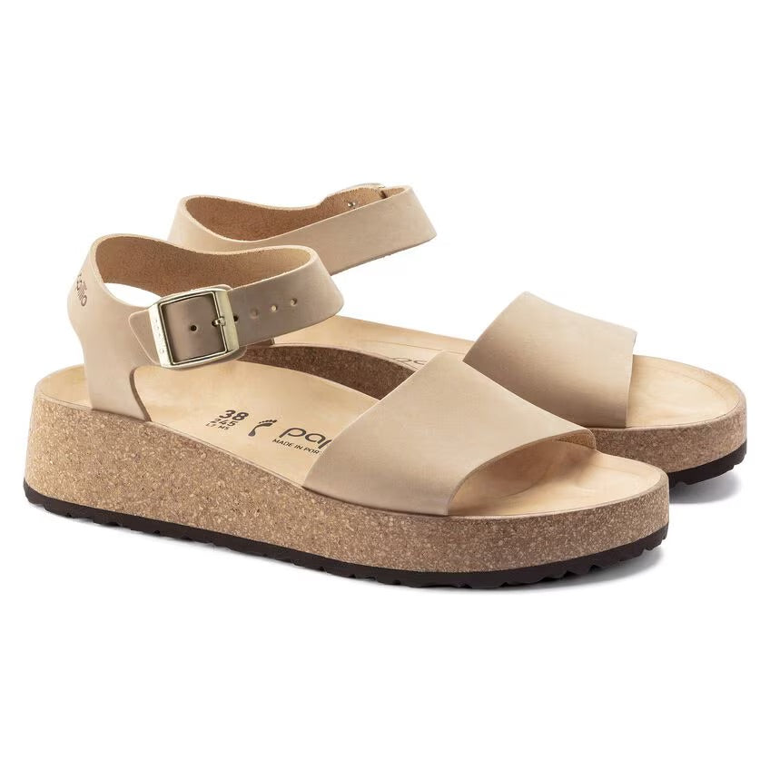 Birkenstock Papillio GLENDA 1022966 Sandcastle | Nubuck Largeur Étroite - Boutique du Cordonnier