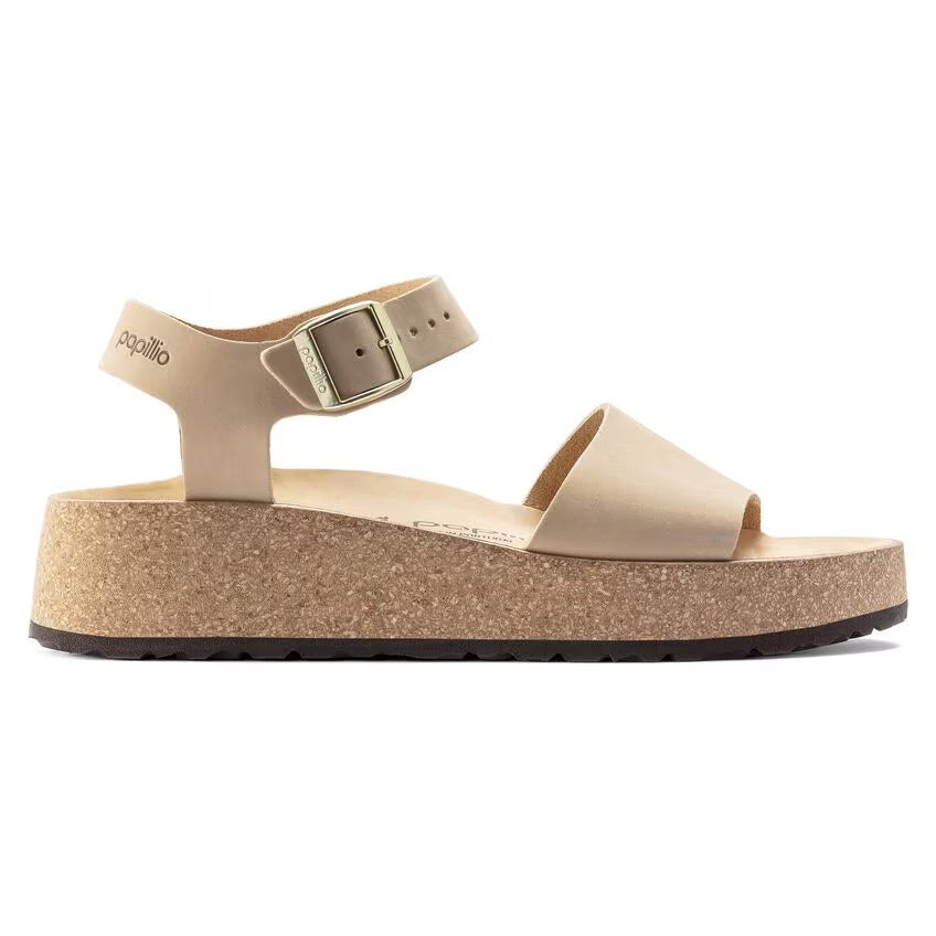 Birkenstock Papillio GLENDA 1022966 Sandcastle | Nubuck Largeur Étroite - Boutique du Cordonnier