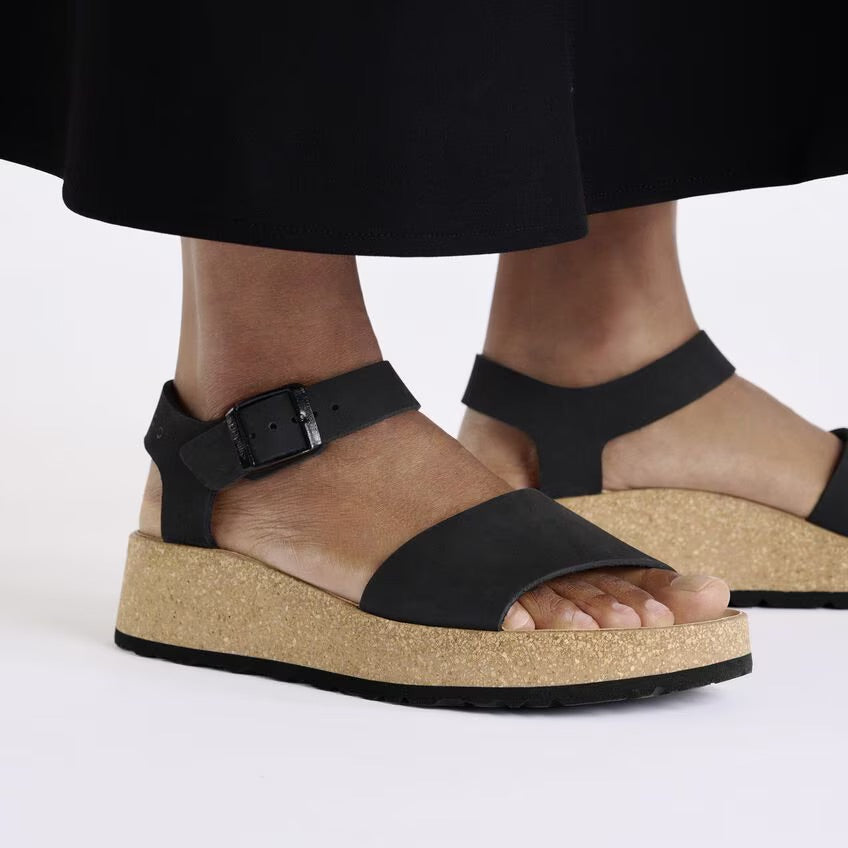 Birkenstock Papillio GLENDA 1029046 Noir | Nubuck Largeur Étroite - Boutique du Cordonnier