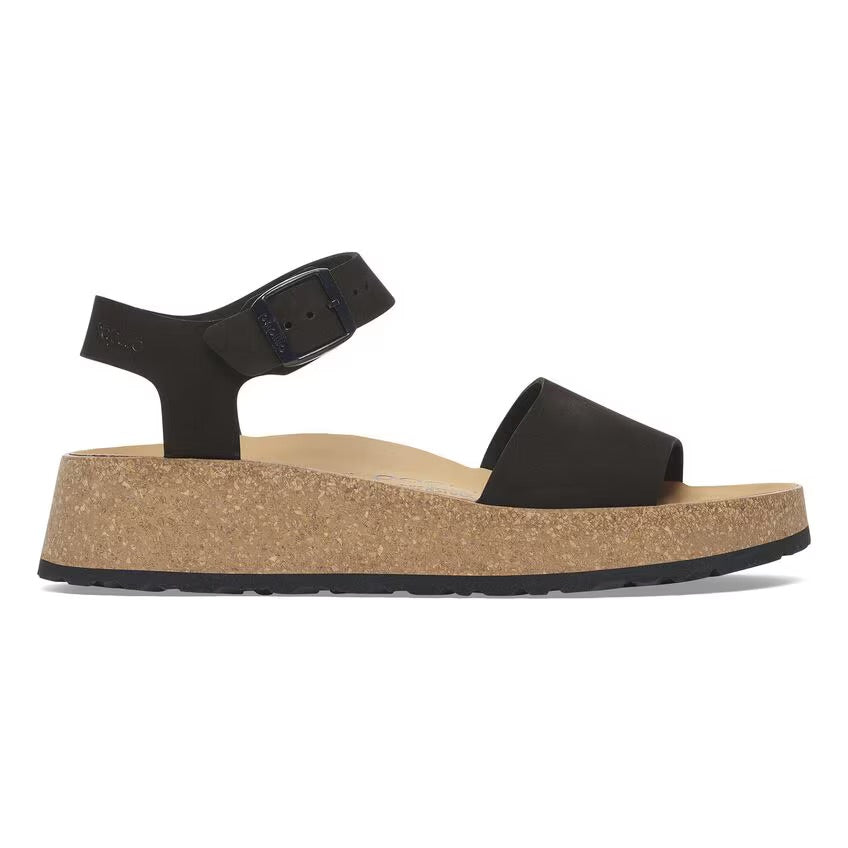 Birkenstock Papillio GLENDA 1029046 Noir | Nubuck Largeur Étroite - Boutique du Cordonnier