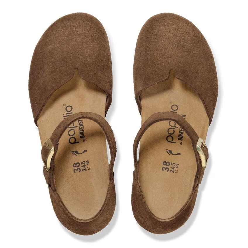 Birkenstock Papillio MARY 1030428 Dark Tea | Suède Largeur Étroite - Boutique du Cordonnier