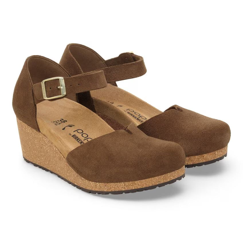 Birkenstock Papillio MARY 1030428 Dark Tea | Suède Largeur Étroite - Boutique du Cordonnier