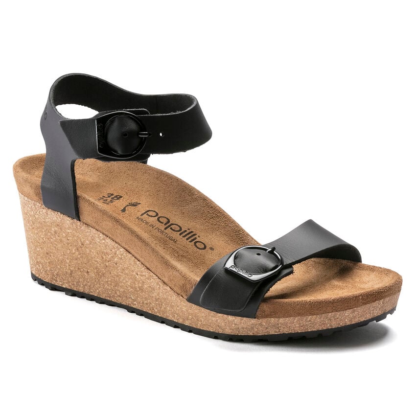 Birkenstock Papillio SOLEY 1018522 Noir | Cuir Largeur Étroite - Boutique du Cordonnier