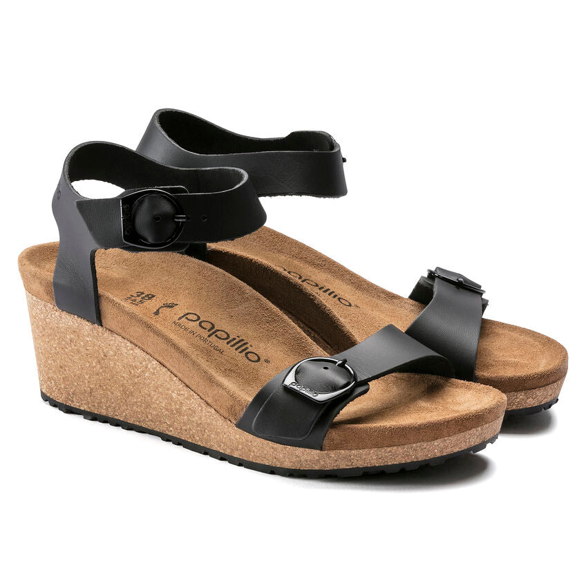 Birkenstock Papillio SOLEY 1018522 Noir | Cuir Largeur Étroite - Boutique du Cordonnier