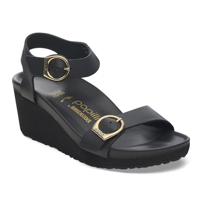Birkenstock Papillio SOLEY 1029091 Noir | Cuir Largeur Étroite - Boutique du Cordonnier
