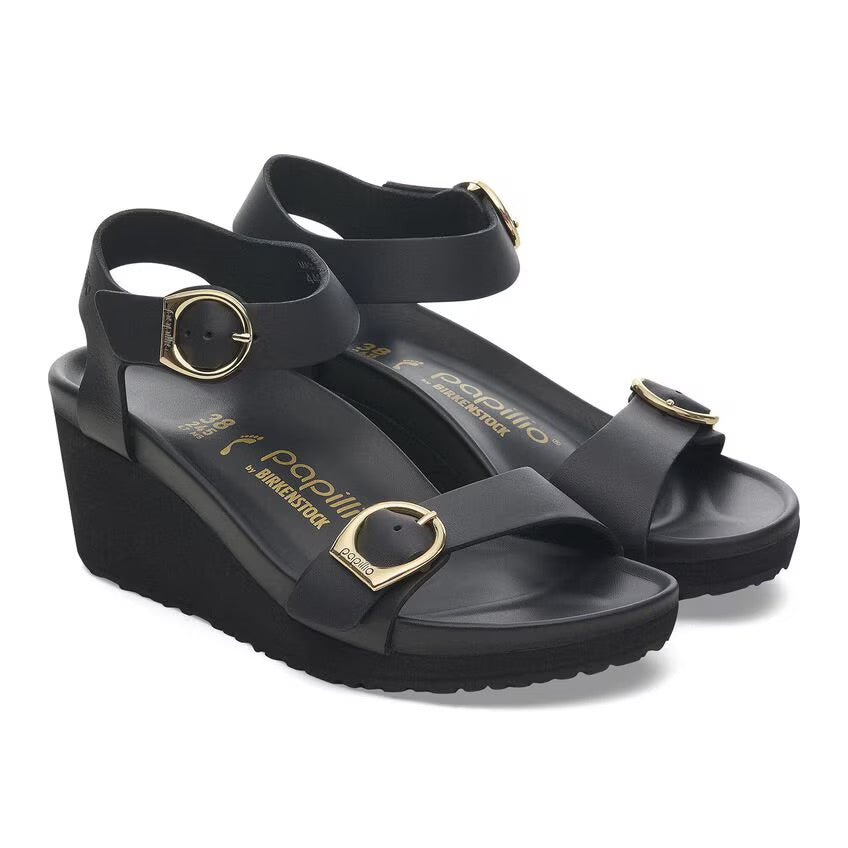 Birkenstock Papillio SOLEY 1029091 Noir | Cuir Largeur Étroite - Boutique du Cordonnier