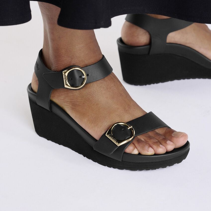 Birkenstock Papillio SOLEY 1029091 Noir | Cuir Largeur Étroite - Boutique du Cordonnier