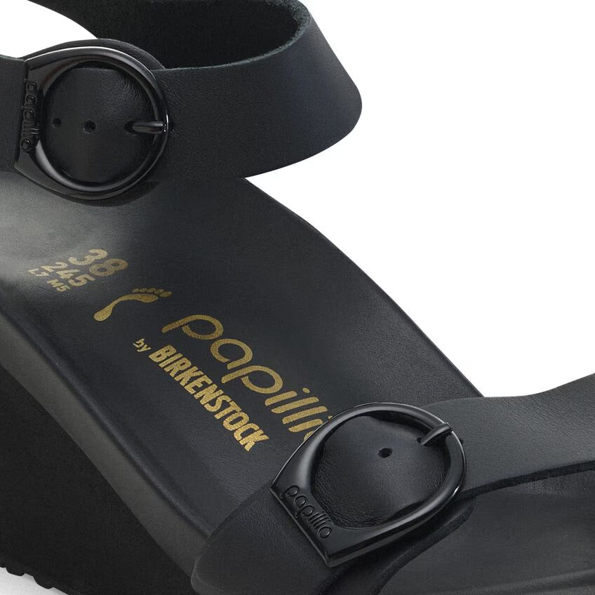 Birkenstock Papillio SOLEY 1030787 Black/Black | Cuir Largeur Étroite - Boutique du Cordonnier