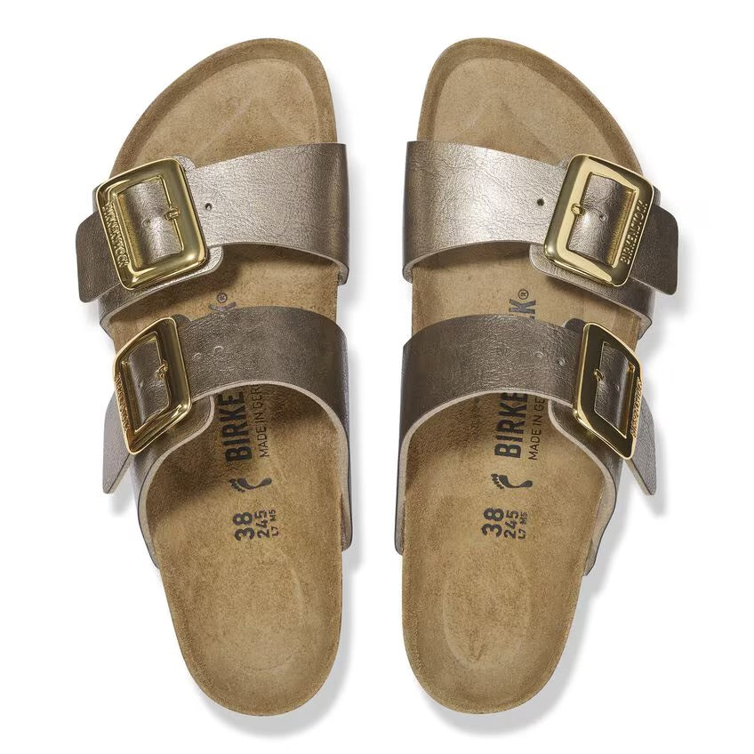 Birkenstock Sydney Luxe Buckle 1029372 Graceful Taupe | Birko-Flor Largeur Étroite - Boutique du Cordonnier