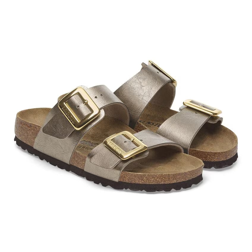 Birkenstock Sydney Luxe Buckle 1029372 Graceful Taupe | Birko-Flor Largeur Étroite - Boutique du Cordonnier