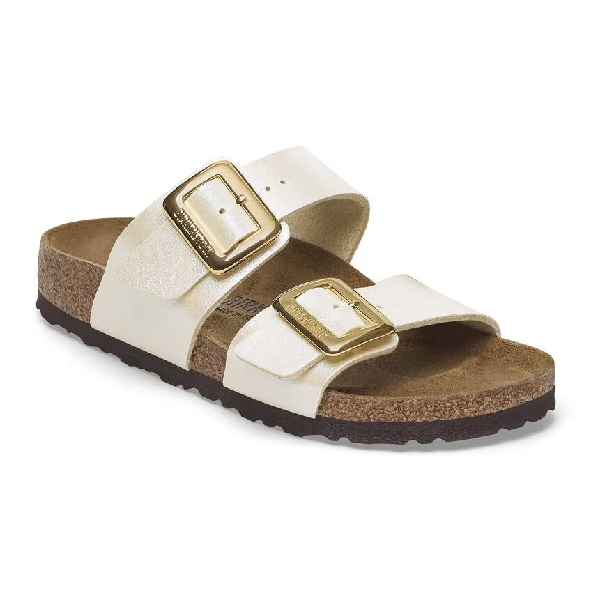 Birkenstock Sydney Luxe Buckle 1029492 Graceful Pearl White | Birko-Flor Largeur Étroite - Boutique du Cordonnier