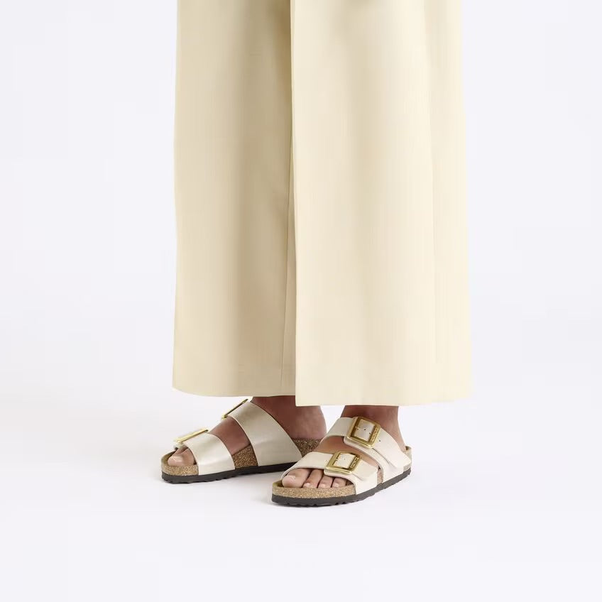 Birkenstock Sydney Luxe Buckle 1029492 Graceful Pearl White | Birko-Flor Largeur Étroite - Boutique du Cordonnier