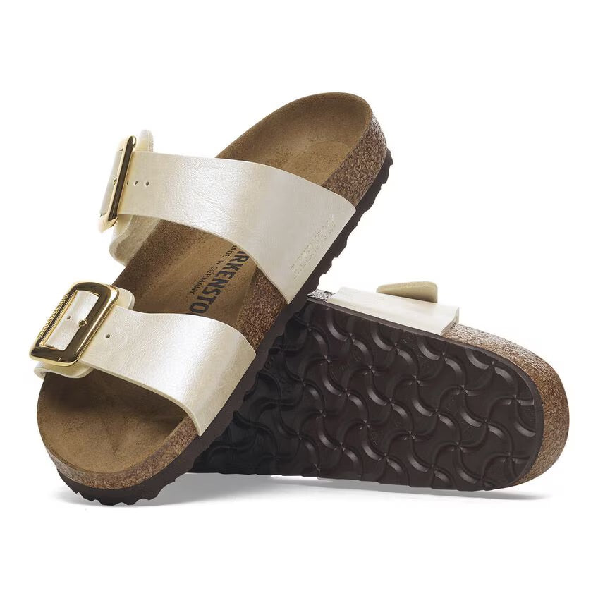 Birkenstock Sydney Luxe Buckle 1029492 Graceful Pearl White | Birko-Flor Largeur Étroite - Boutique du Cordonnier