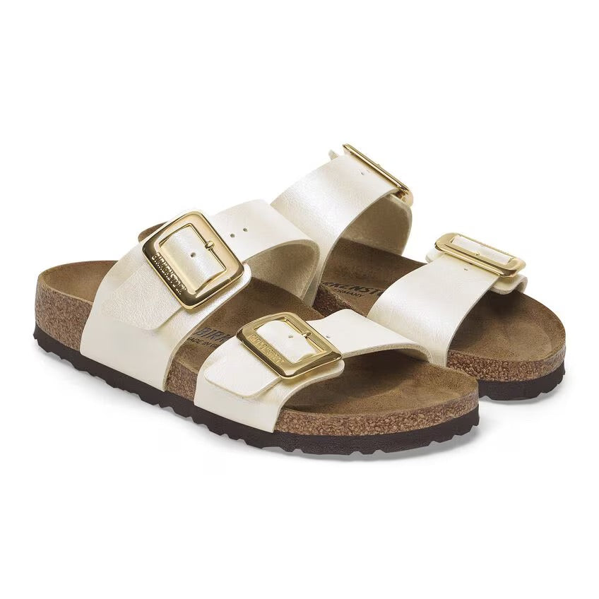 Birkenstock Sydney Luxe Buckle 1029492 Graceful Pearl White | Birko-Flor Largeur Étroite - Boutique du Cordonnier