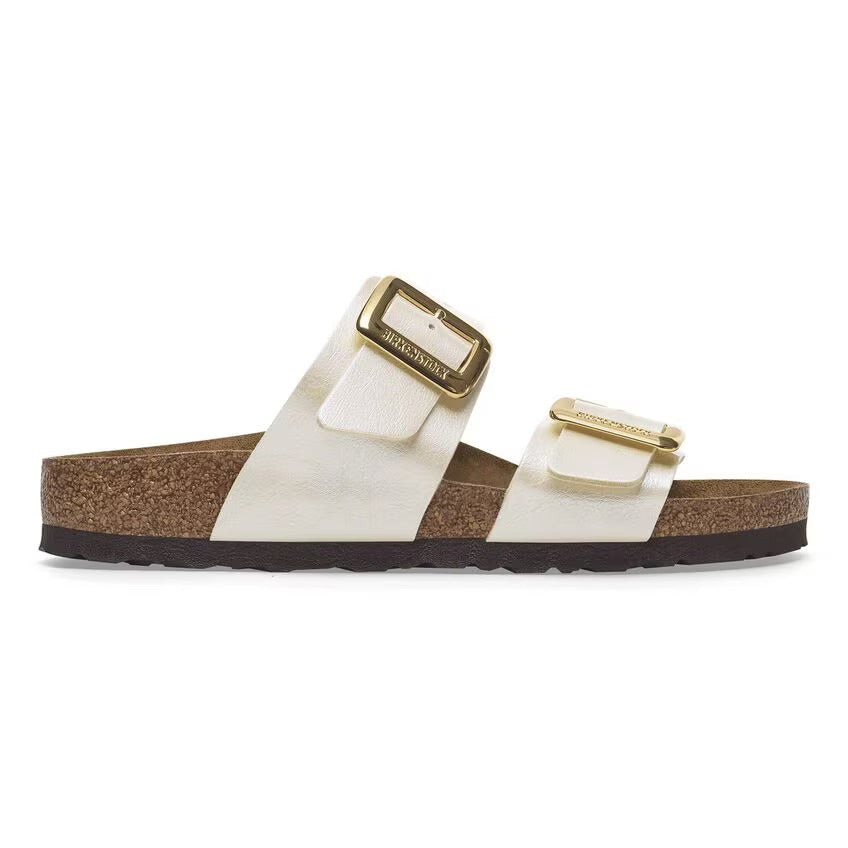 Birkenstock Sydney Luxe Buckle 1029492 Graceful Pearl White | Birko-Flor Largeur Étroite - Boutique du Cordonnier