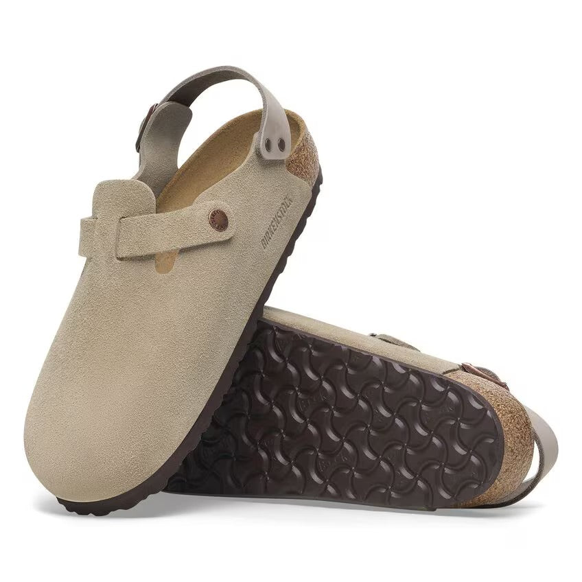 Birkenstock TOKIO 1028323 Taupe | Suède Largeur Étroite - Boutique du Cordonnier