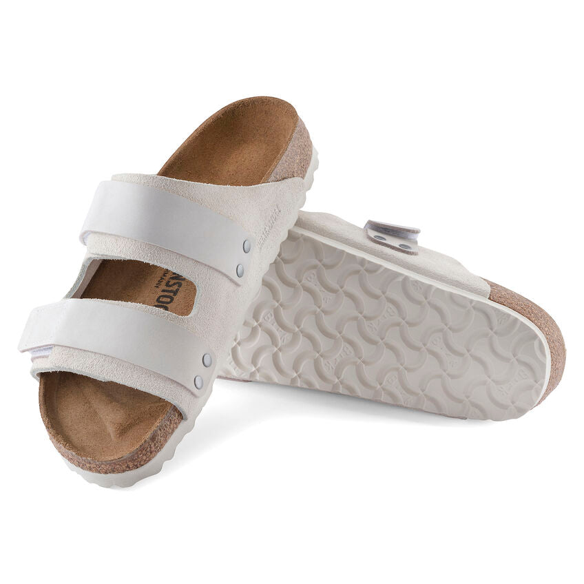 Birkenstock UJI 1024822 Antique White | Nubuck/Suède Largeur Étroite - Boutique du Cordonnier