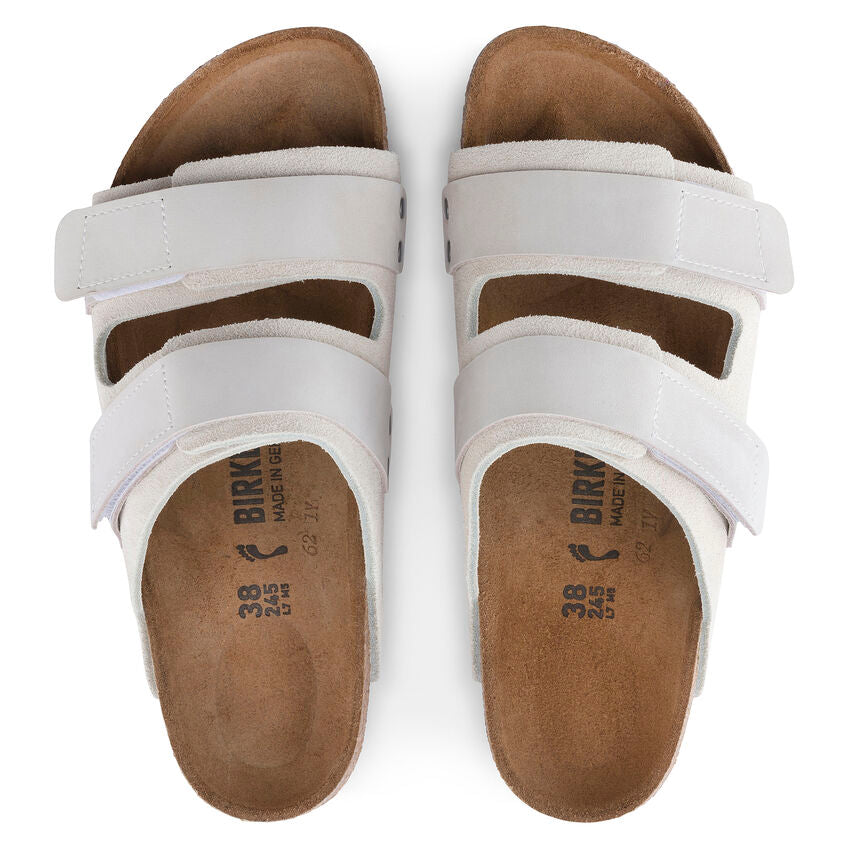 Birkenstock UJI 1024822 Antique White | Nubuck/Suède Largeur Étroite - Boutique du Cordonnier