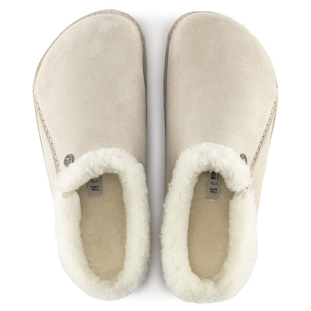 Birkenstock ZERMATT PREMIUM 1025051 Antique White | Suède/Shearling Largeur Étroite - Boutique du Cordonnier