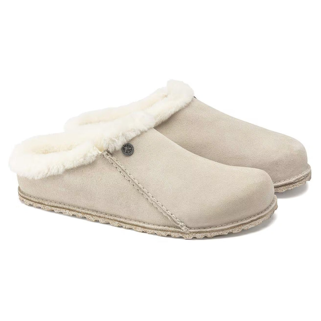 Birkenstock ZERMATT PREMIUM 1025051 Antique White | Suède/Shearling Largeur Étroite - Boutique du Cordonnier