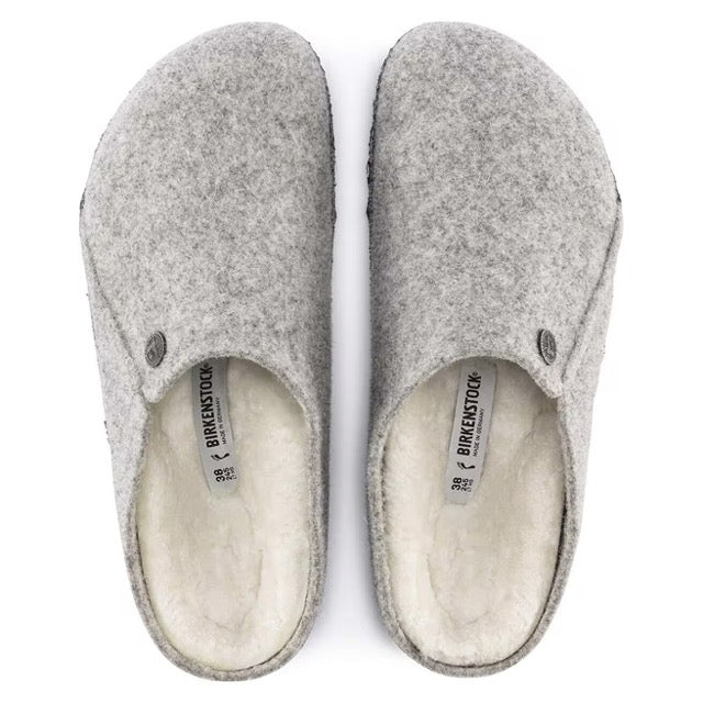 Birkenstock ZERMATT SHEARLING 1015086 Light Gray | Laine/Shearling Largeur Étroite - Boutique du Cordonnier
