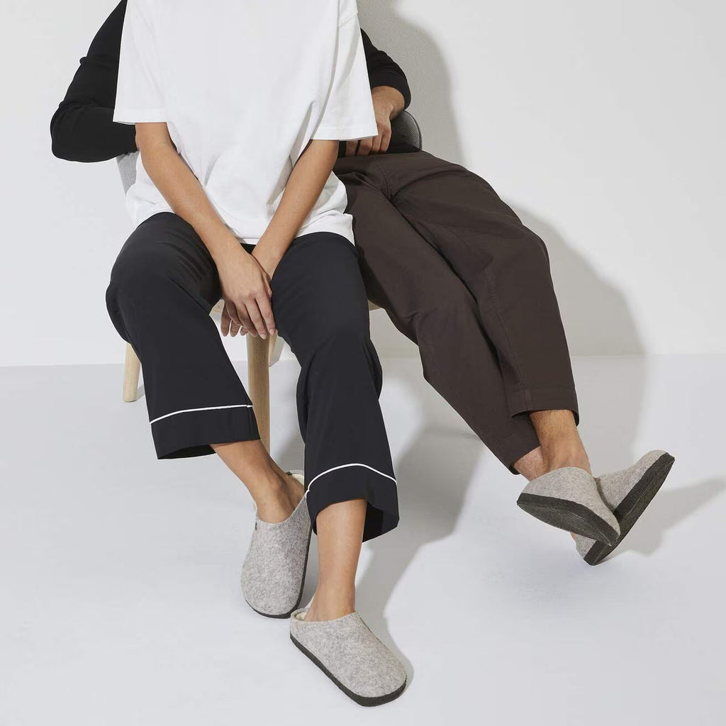 Birkenstock ZERMATT SHEARLING 1015086 Light Gray | Laine/Shearling Largeur Étroite - Boutique du Cordonnier