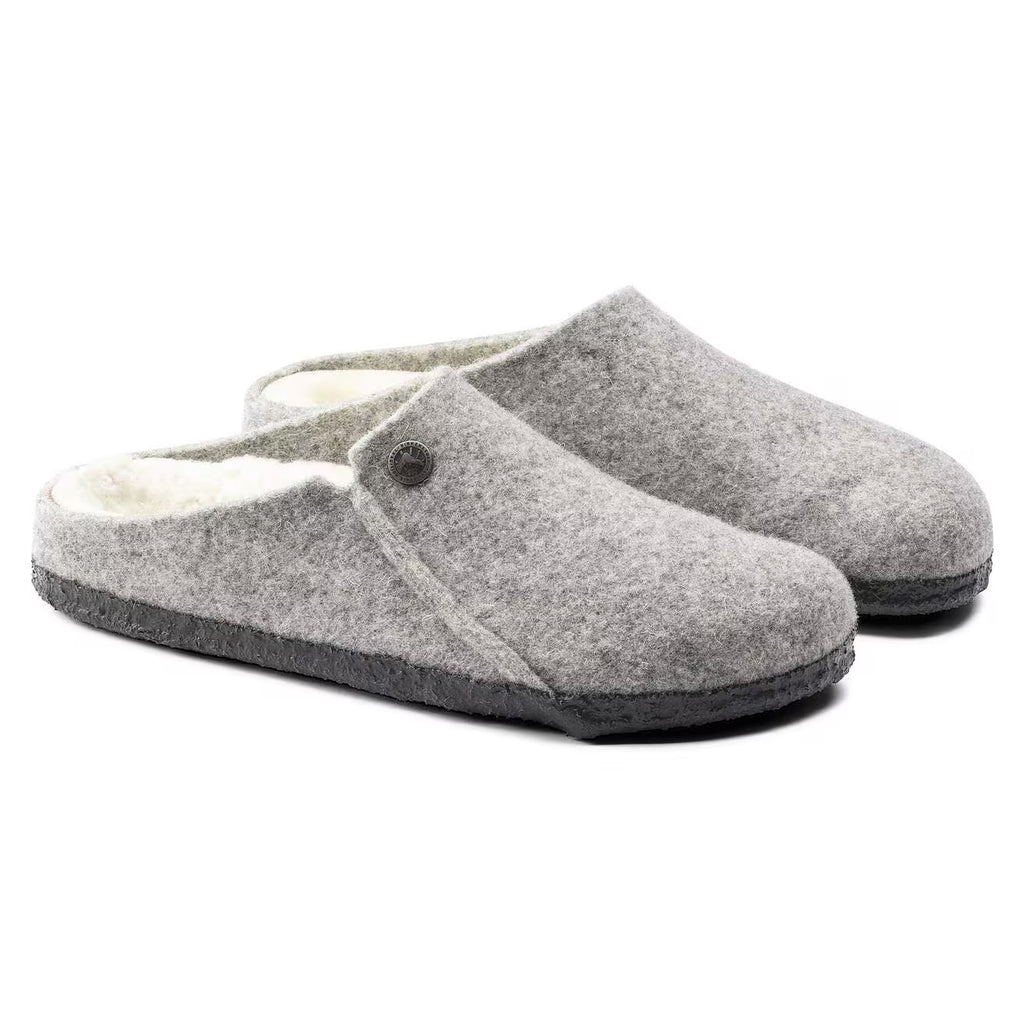 Birkenstock ZERMATT SHEARLING 1015086 Light Gray | Laine/Shearling Largeur Étroite - Boutique du Cordonnier