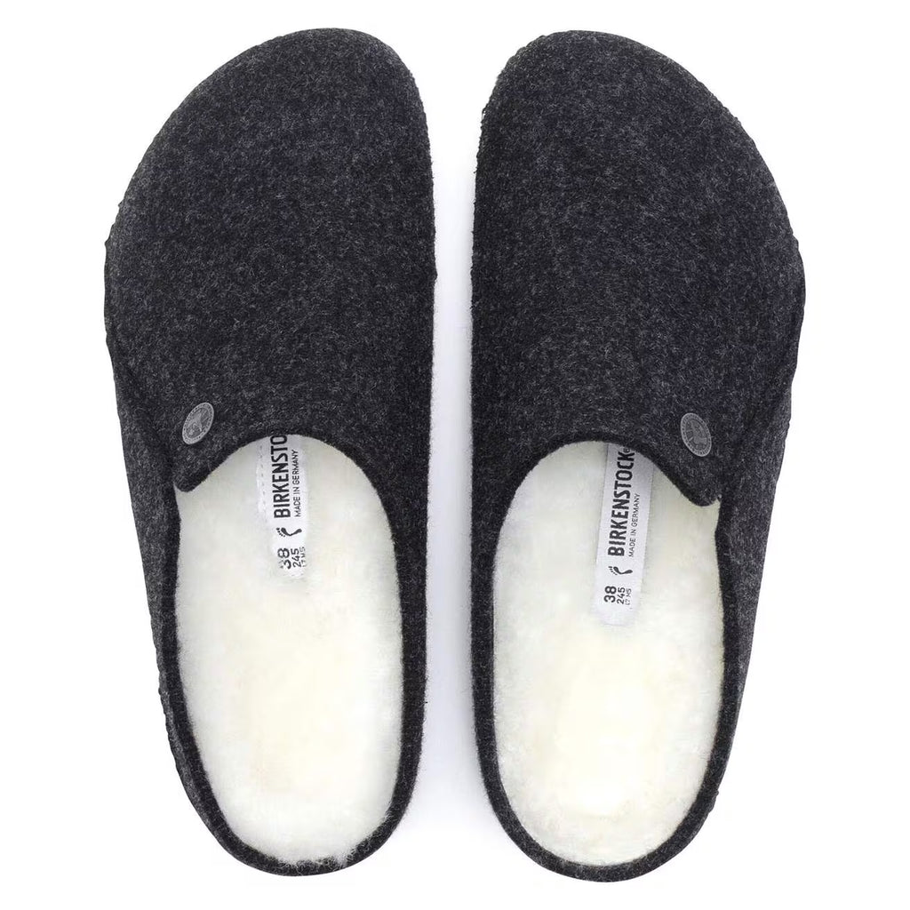 Birkenstock ZERMATT SHEARLING 1015090 Anthracite | Laine/Shearling Largeur Régulière - Boutique du Cordonnier