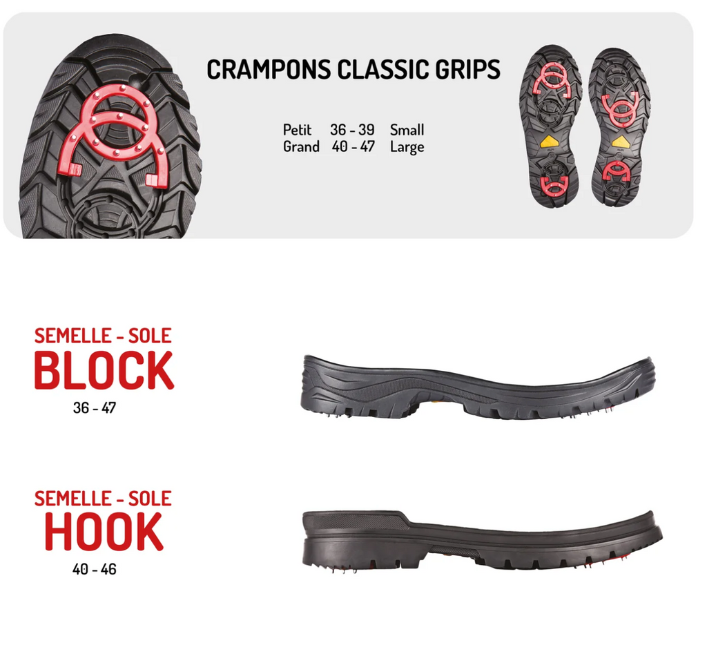 Crampons de rechange en cube pour hommes - Boutique du Cordonnier