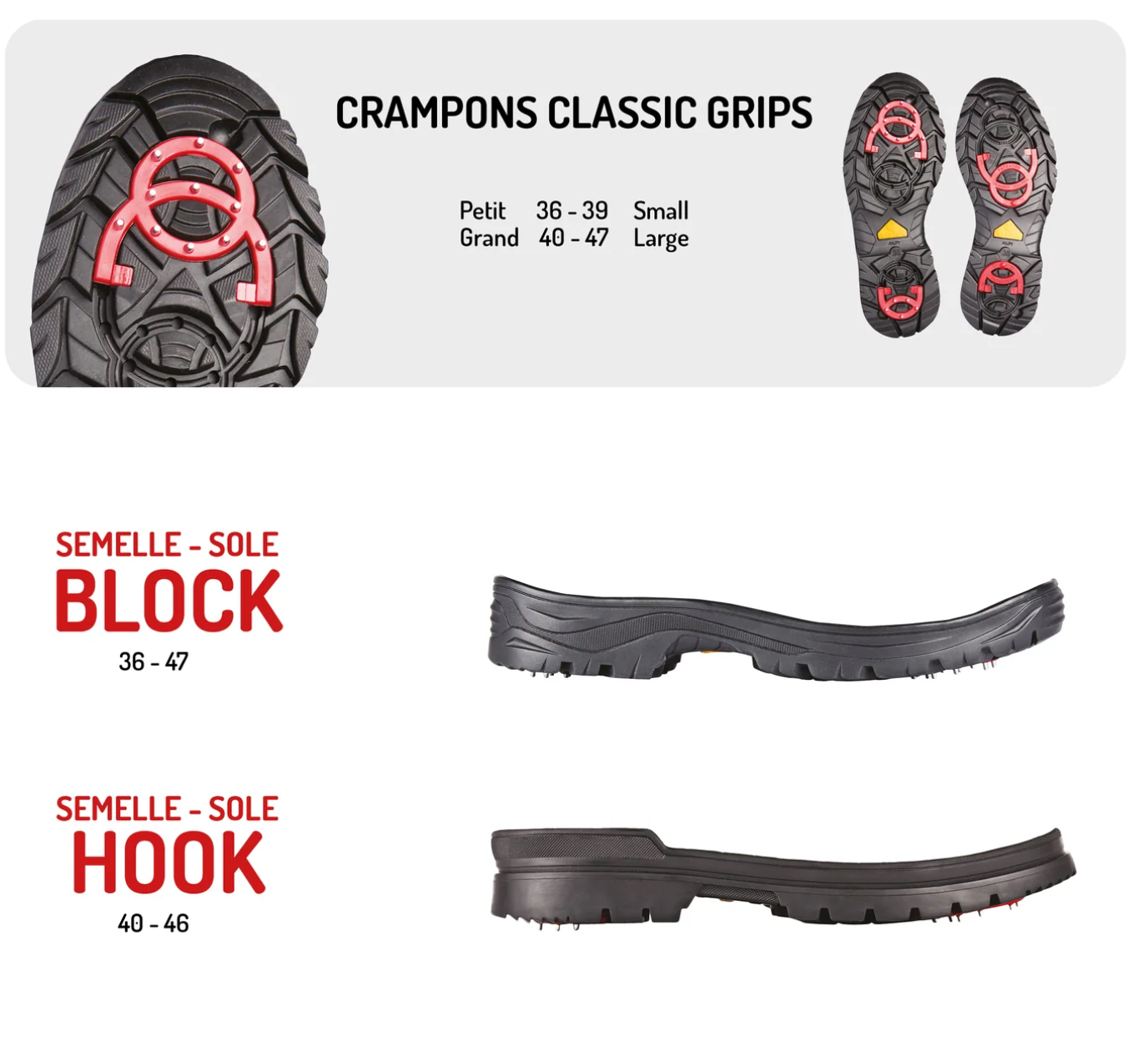 INF Crampons pour chaussures avec 18 pointes en acier - L - Sport INF Crampons pour chaussures avec 18 pointes en acier - L - Sport