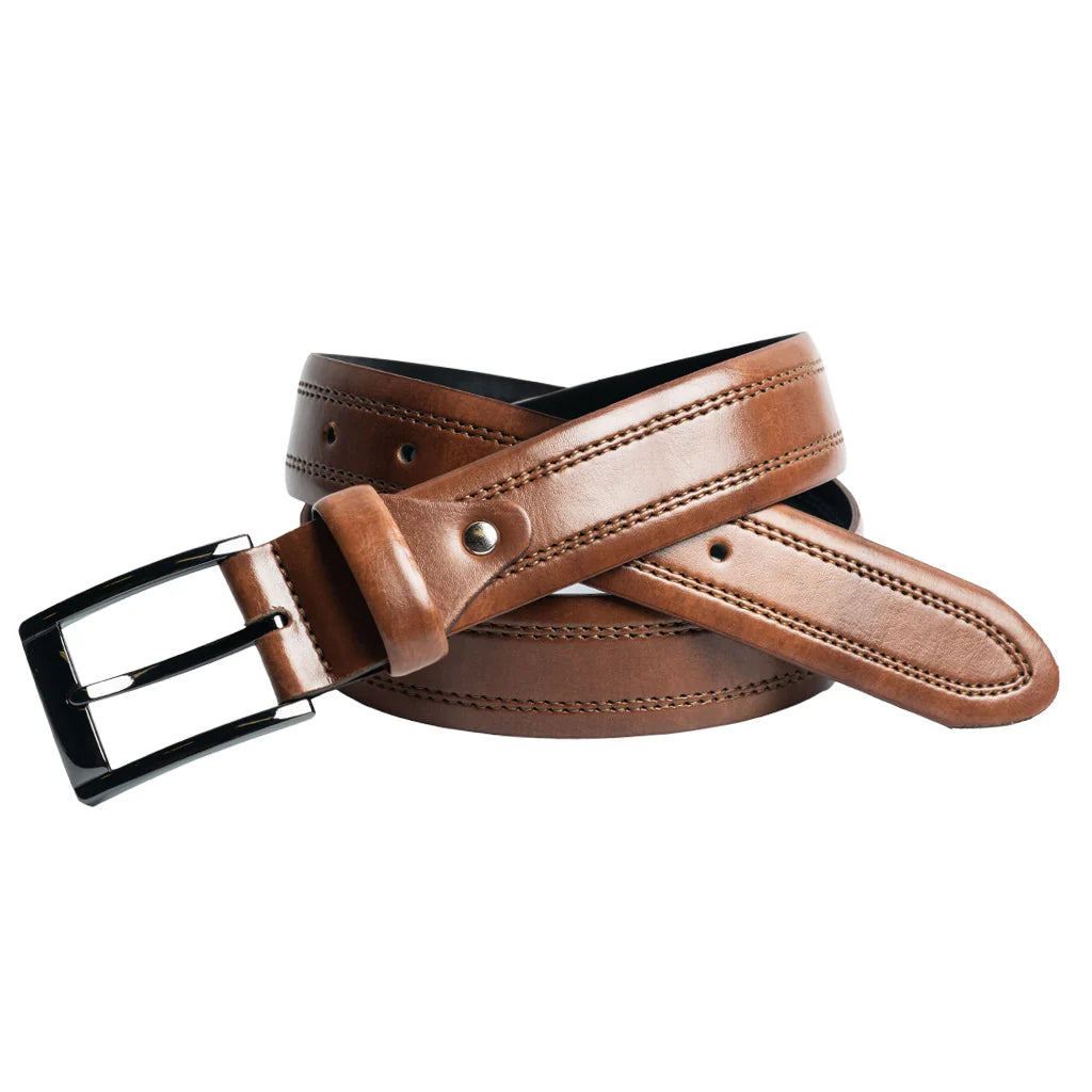 Custom Leather Double Stitched Chicago Screw 10235CS-11 Tan/Cognac - Boutique du Cordonnier