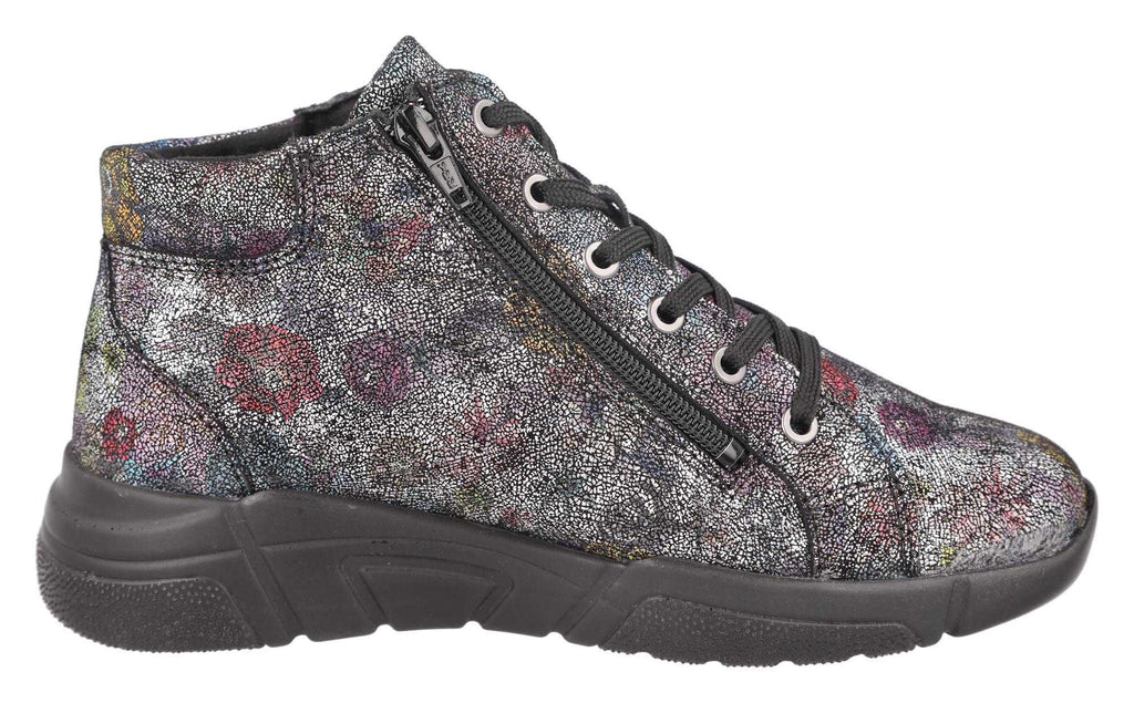 DB Shoes HARBOUR 77201X Silver Blue Floral - Boutique du Cordonnier