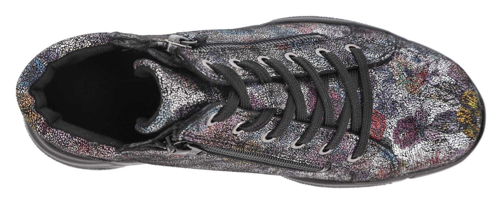 DB Shoes HARBOUR 77201X Silver Blue Floral - Boutique du Cordonnier