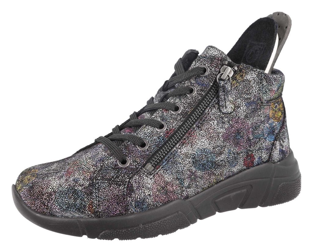 DB Shoes HARBOUR 77201X Silver Blue Floral - Boutique du Cordonnier