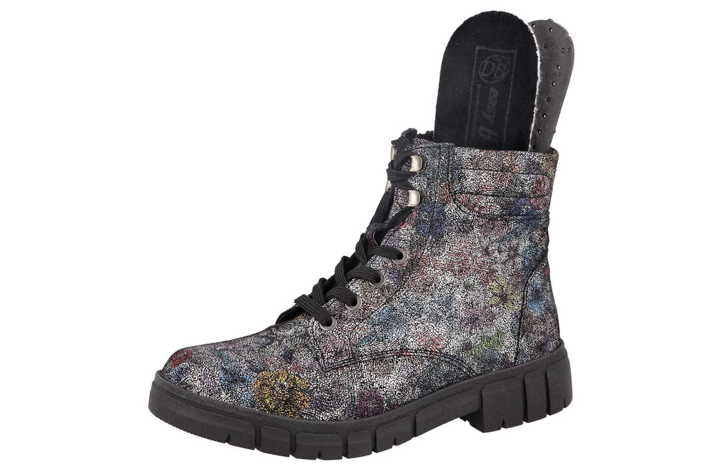 DB Shoes PERSHORE 75238X Black Floral - Boutique du Cordonnier