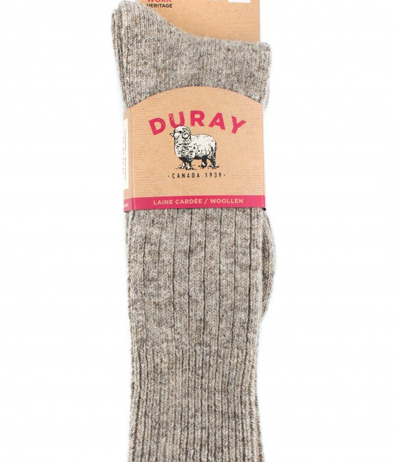 Duray Bas en Laine Cardée 100% Travail/Héritage - Boutique du Cordonnier