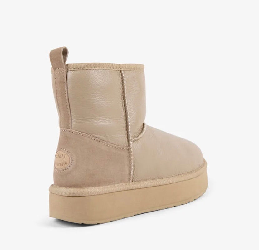 EMU Stinger Mini Platform Leather W13189 Sand - Boutique du Cordonnier