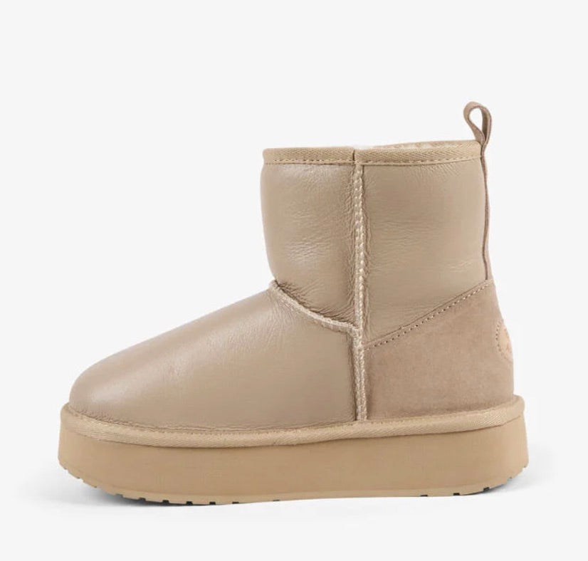 EMU Stinger Mini Platform Leather W13189 Sand - Boutique du Cordonnier