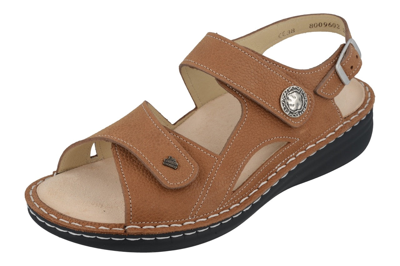 Finn Comfort KOS - Sandales Ouvertes Femme En Cuir De Vachette Lisse, Confort Exceptionnel