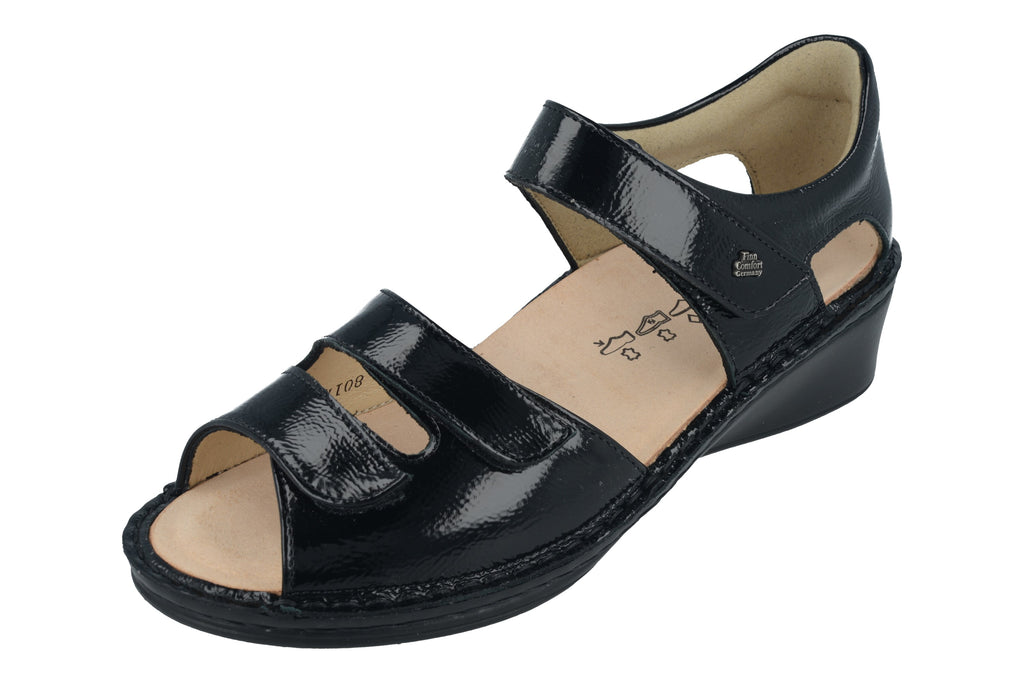 Finn Comfort FES 82655-022099 Noir Vernis - Boutique du Cordonnier