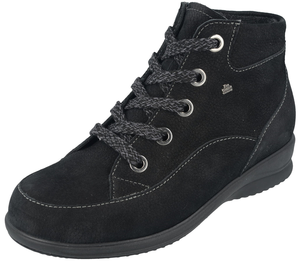 Finn Comfort PARSENN 2243 049393 Black Ankle Boots with Removable Insoles