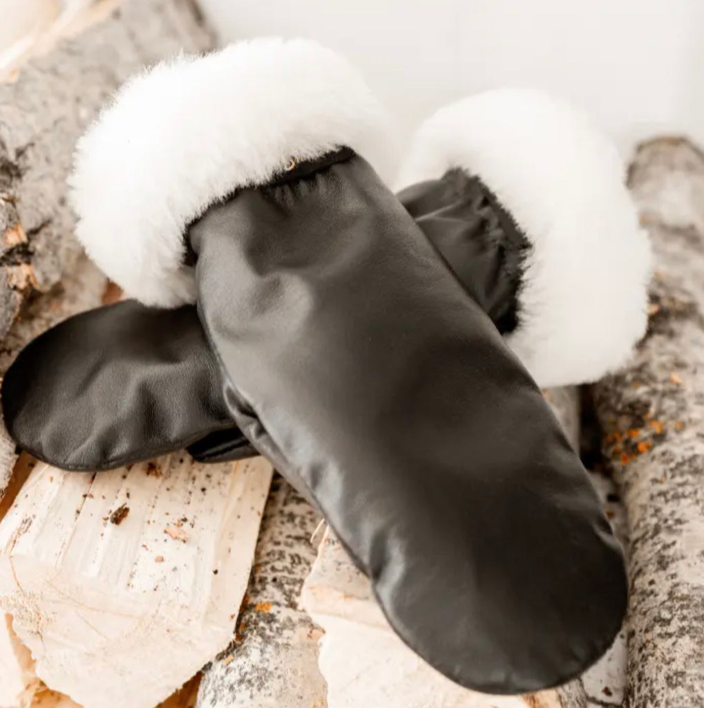 Fourrures Grenier Mitaines de Ville Cuir Contour Complet en Mouton - Boutique du Cordonnier