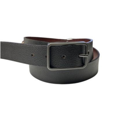 Lindenmann Ceinture en cuir li-2246-08 Noir/Brun Réversible - Boutique du Cordonnier