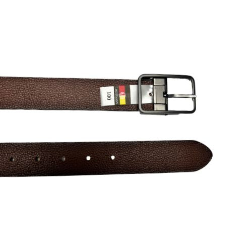 Lindenmann Ceinture en cuir li-2246-08 Noir/Brun Réversible - Boutique du Cordonnier