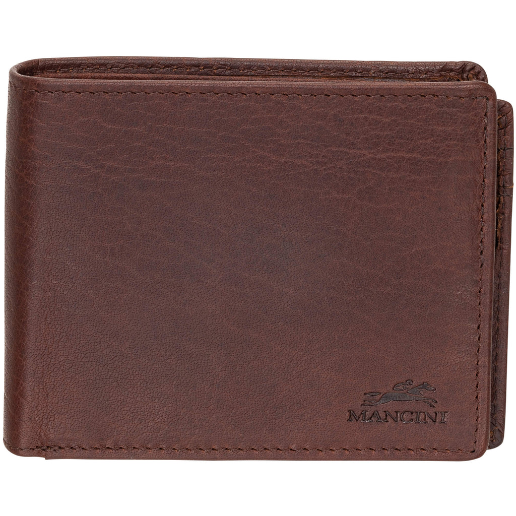 Mancini Portefeuille RFID avec volet au centre et pochette pour la monnaie 99-54183 | Cuir Buffalo - Boutique du Cordonnier