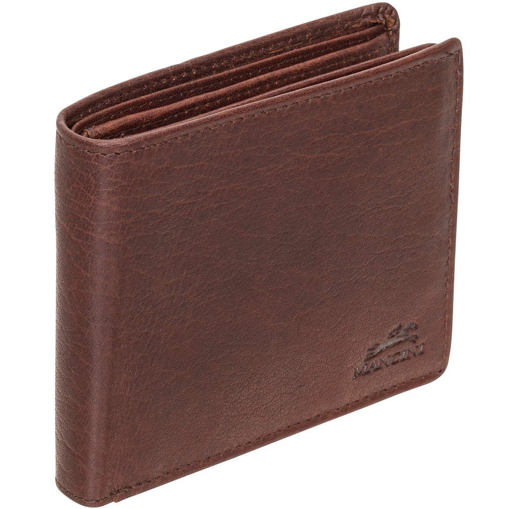 Mancini Portefeuille RFID avec volet au centre et pochette pour la monnaie 99-54183 | Cuir Buffalo - Boutique du Cordonnier